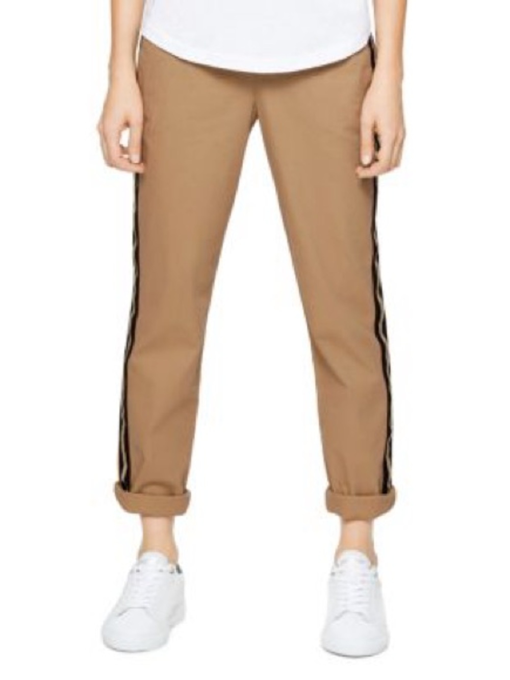 Zadig & Voltaire Pomelo Tan Cotton Striped Pants